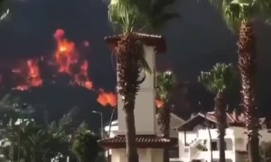Horrific footage of raging fires in Marmaris, Turkey