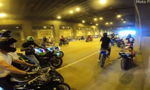 Motorcycle Stunt Rider Ends up in Flames