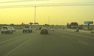 Tire Rolling Down Interstate Causing Traffic Chaos