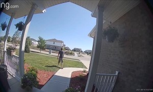 Dust Devil Swirls Down the Street