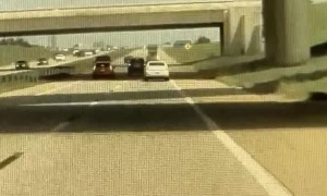 Reckless Driver Enters Highway from Hillside
