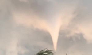 Sunset Tornado Forms over Vietnam