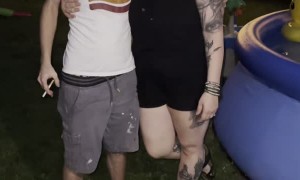 Birthday Picture Pose Ends in a Splash