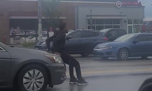 Man Gets Pushed By Car During Dispute
