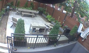 Burnt Mattress Falls into Brooklyn Backyard