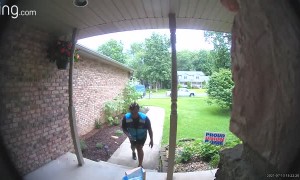 Amazon Driver Takes Frustrations Out on Packages