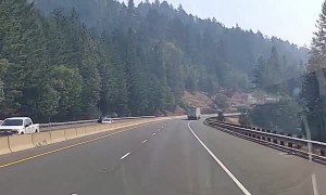 Truck Troubled by Large Fifth Wheel RV