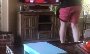 Disc Golfing Dad Takes Out TV