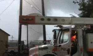 Close Encounter with Tornado While Working