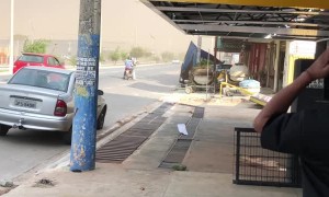 Billboard Breaks Loose During Freak Storm