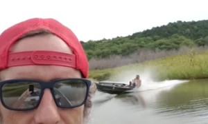 Weeds in Propeller Send Friend into Water