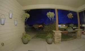 Doorbell Camera Captures Meteor Lighting Up the Sky
