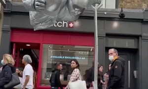 Silverman Statue Shows Off Somersault