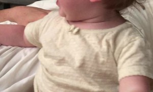 Baby Reacting to Dad Being Home After Traveling for Work