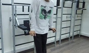 Man Jumps Into Planches From Different Heights