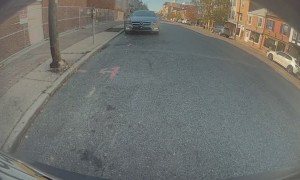 Tesla Records Bus Colliding with Mercedes Door