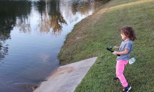 Girl Believes She Caught Big Fish
