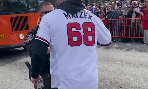 Police Confront Braves Pitcher During World Series Parade