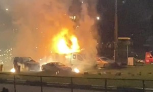 Fireworks Filled Vehicle Ignites in Unplanned Fireworks Spectacular