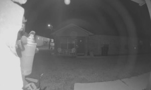 Suspected Thief Spray Paints Doorbell Camera
