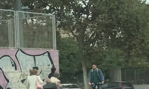 Cute Couple Shares a Cart