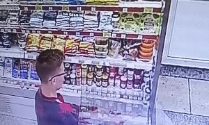 Glass Surprises Grocery Store Shopper