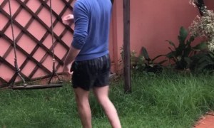 Man Trying Old Swing Takes a Tumble