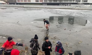 Mystery Man Saves Child From Freezing Pond