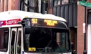 Malfunctioning Bus Message Ask Public to Call 911