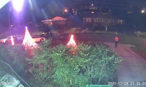 Driver Plows into Parked Car and Christmas Lights