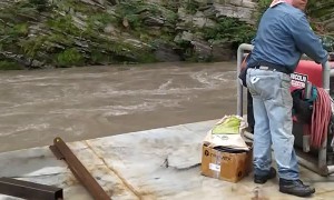 Moving Heavy Machinery on a River