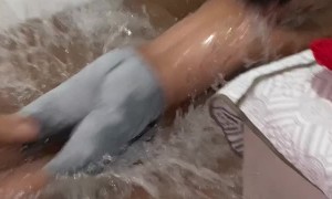 Guy Turns Flooded Home into a Waterpark