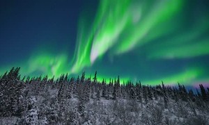 Stunning Full Moon Aurora Borealis