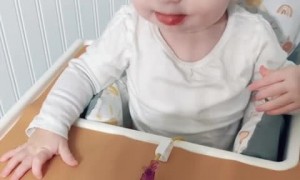 Baby fed by feeding tube tries popsicle for the first time