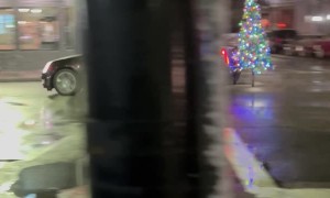Lit Tree Spreads Cheer From Car Hitch