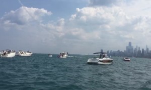 Blue Angels Fighter Jet Does a 'Sneak Pass' Over Boaters