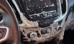 Aftermath of Frozen Energy Drink Left in Car Overnight