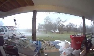 Doorbell Cam Captures Tornado Destruction