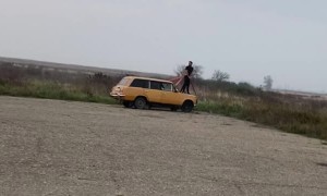 Outrageous Soviet Era Car Jump