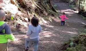 Baby Take a Tumble on Trail