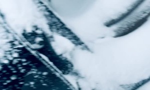 Person Forgets to Shut Truck Door During Snow Storm