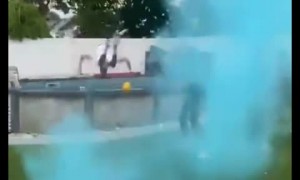 Husband has priceless reaction to gender reveal