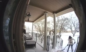 Avalanche Slides From Roof While Shovelling Snow