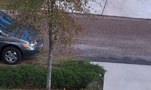 Security Camera Catches Child Wiping Out on Tricycle