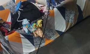 Dog Helps Rock Baby with Rope