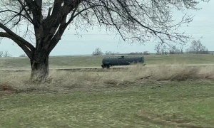 Empty Train Car Racing in Walla Walla County