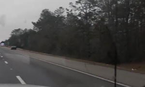 Police Chase Car Driving Wrong Way on Interstate