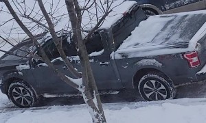 Stuck Truck Finally Freed From Snow
