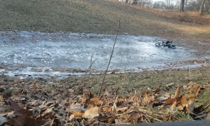Doing Wheelies on Ice Doesn't Go So Well