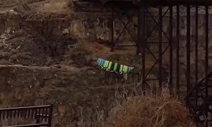 Paraglider Going Down